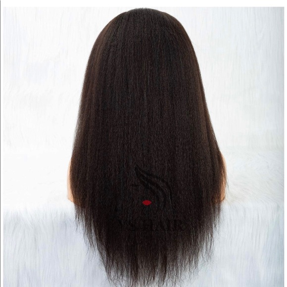 360 Lace Frontal Wigs Italian Yaki Human Hair - Picture 6 of 7